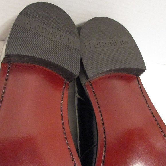 Florsheim Men Size 10.5 Black Slip On Business Travel Evening Dress Shoes